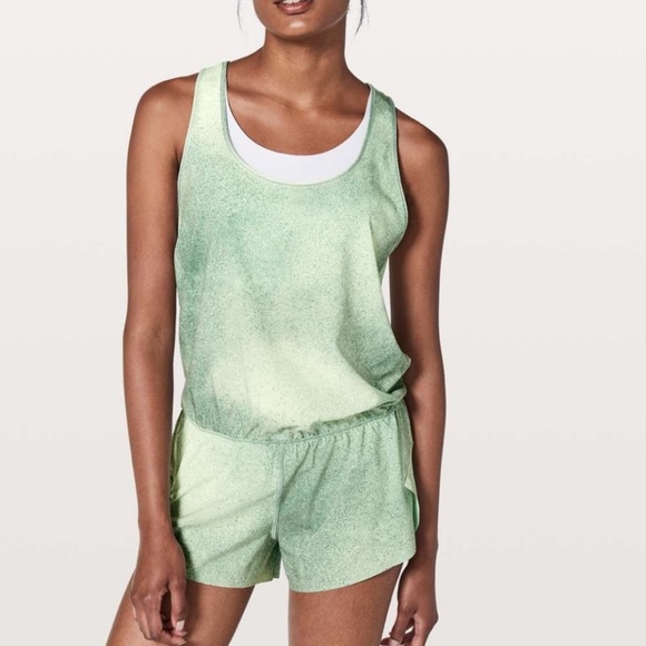 Lululemon Chase Me Onesie Green 8 Romper Jumper - Picture 1 of 8